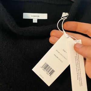 VINCE Boiled Funnel Neck Pullover